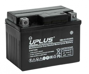Аккумулятор мото UPLUS High Performance EB4-3 3 Ah 50 A AGM (YB4L-B, YB4L-A, YTX4L-BS) (113х70х85) в Москве