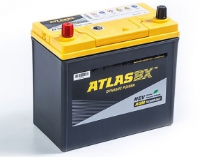 Аккумулятор автомобильный ATLAS ABX AGM S46B24R 45Ah 370A ПП (238х127х227) B24R в Москве