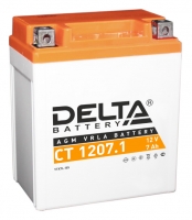  Аккумулятор Delta МОТО CT 1207,1 (YTX7L-BS)